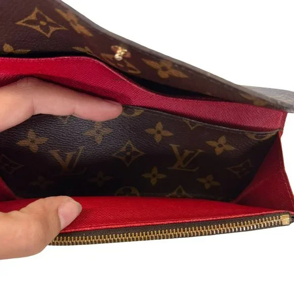 Authentic Louis Vuitton Wallet Long Emily Bifold Purse Monogram LV Vintage - Picture 11 of 14